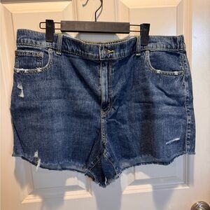 Aerie Distressed Blue Jean Shorts